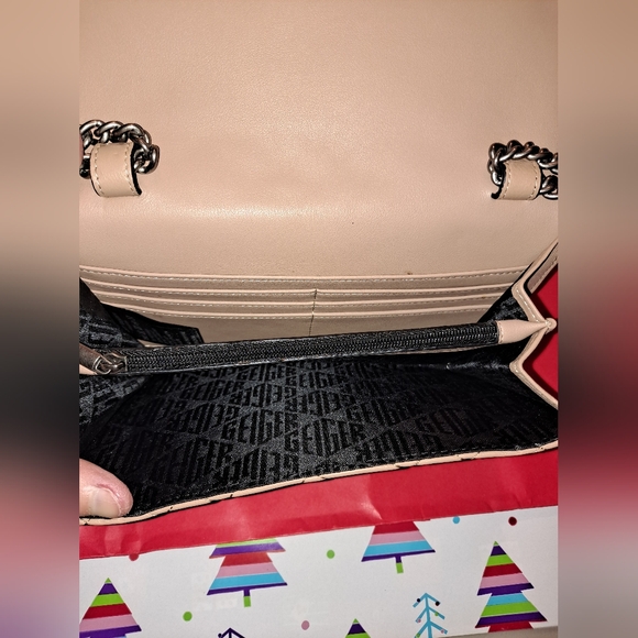 Kurt Geiger Brixton Tan Quilted Leather Wallet on Chain Crossbody Shoulder Bag - Picture 5 of 15